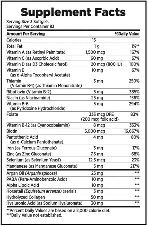 Hair, Skin & Nails - Cápsulas Blandas